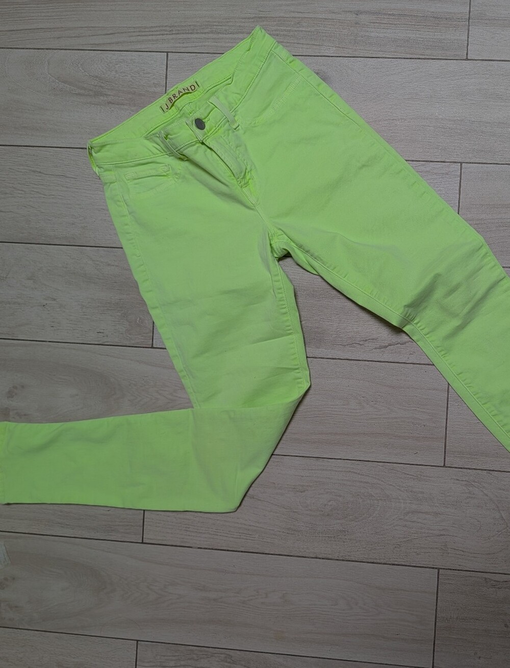 J Brand Neon Lime Skinny Jeans